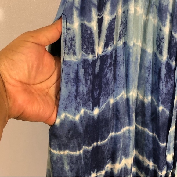 Beach Lunch Lounge Coley Tie Dye Sleeveless Lightweight Sundress with Tie String - Picture 6 of 14